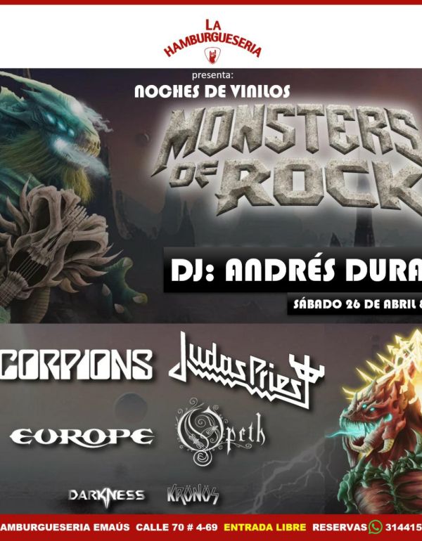 Noche de vinilos: Monsters of rock